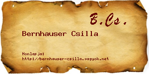 Bernhauser Csilla névjegykártya